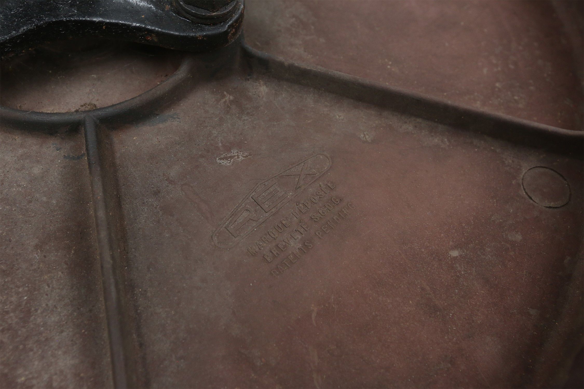 Rare Louis Vuitton cast iron bistro table with bakelite top, France ca. 1930thumbnail